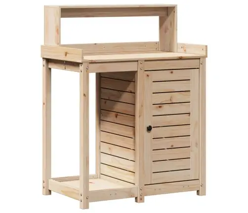 Stādīšanas Galds Ar Plauktiem, 82,5X50X109,5 Cm, Priedes Koks Vidaxl