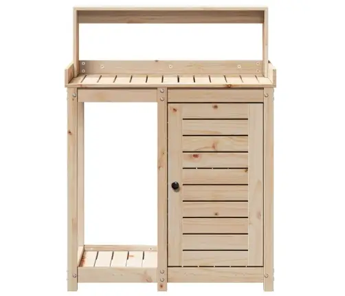 Stādīšanas Galds Ar Plauktiem, 82,5X50X109,5 Cm, Priedes Koks Vidaxl