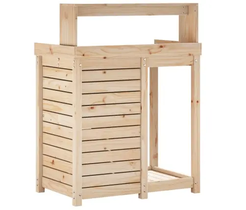 Stādīšanas Galds Ar Plauktiem, 82,5X50X109,5 Cm, Priedes Koks Vidaxl