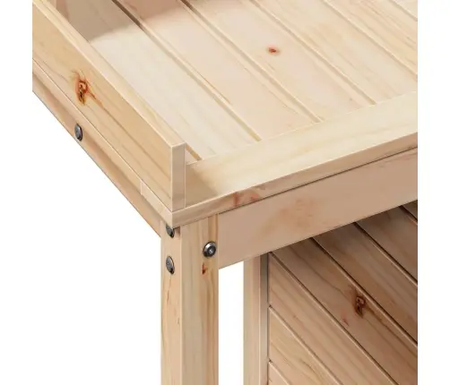 Stādīšanas Galds Ar Plauktiem, 82,5X50X109,5 Cm, Priedes Koks Vidaxl