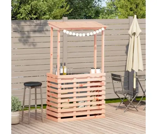 Āra Bāra Galds Ar Jumtu, 112,5X57X195,5 Cm, Masīvkoks Vidaxl