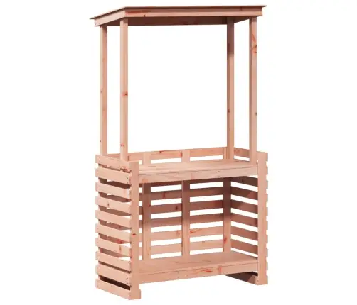 Āra Bāra Galds Ar Jumtu, 112,5X57X195,5 Cm, Masīvkoks Vidaxl