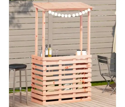 Āra Bāra Galds Ar Jumtu, 112,5X57X195,5 Cm, Masīvkoks Vidaxl