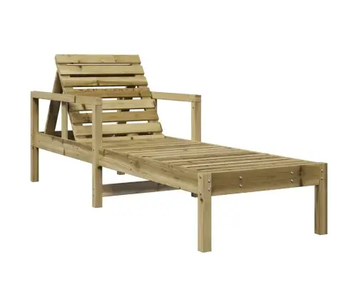 Saulės Gultas, 199,5X62X55cm Impregnuota Pušies Mediena