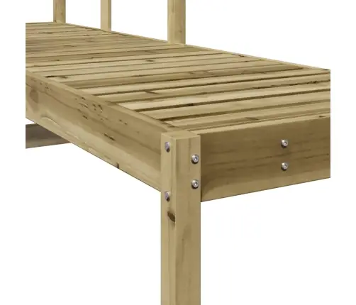 Saulės Gultas, 199,5X62X55cm Impregnuota Pušies Mediena