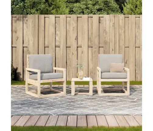 3-Daļīgs Dārza Atpūtas Mēbeļu Komplekts, Priedes Masīvkoks Vidaxl