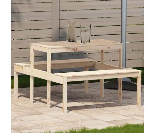 Piknika Galds, 110X134X75 Cm, Priedes Masīvkoks Vidaxl