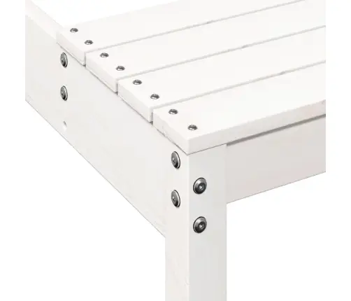 Piknika Galds, Balts, 110X134X75 Cm, Priedes Masīvkoks Vidaxl