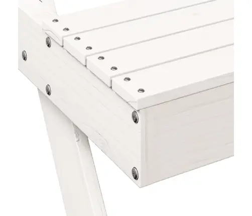 Piknika Galds, Balts, 105X134X75 Cm, Priedes Masīvkoks Vidaxl