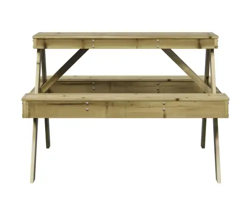 Piknika Galds, 105X134X75 Cm, Impregnēts Priedes Masīvkoks Vidaxl