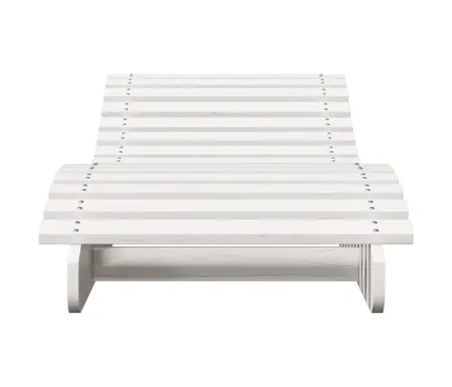 Lamamistoolid 2 Tk, Valge, 205X60X31,5 Cm Männipuit