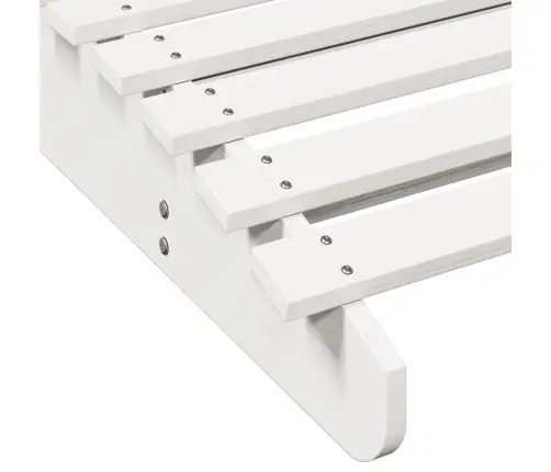 Lamamistoolid 2 Tk, Valge, 205X60X31,5 Cm Männipuit