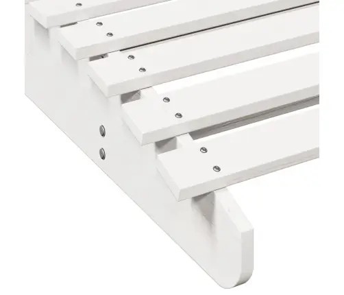 Saulės Gultas, Baltas, 205X70X31,5cm Pušies Medienos Masyvas Saulės Gultas, Baltas, 205X70X31,5cm Pušies Medienos Masyvas