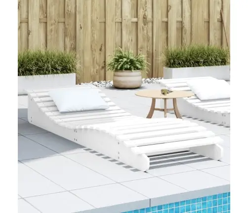 Saulės Gultas, Baltas, 205X70X31,5cm Pušies Medienos Masyvas Saulės Gultas, Baltas, 205X70X31,5cm Pušies Medienos Masyvas