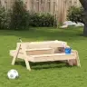 Piknika Galds Ar Smilšu Kasti Bērniem, Priedes Masīvkoks Vidaxl