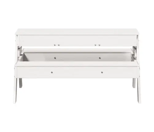 Piknika Galds Ar Smilšu Kasti Bērniem, Balts, Priedes Masīvkoks Vidaxl