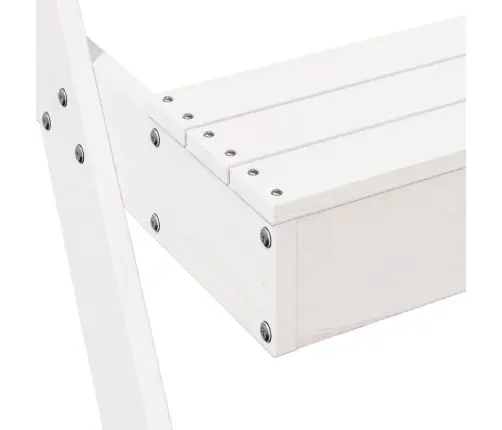 Piknika Galds Ar Smilšu Kasti Bērniem, Balts, Priedes Masīvkoks Vidaxl