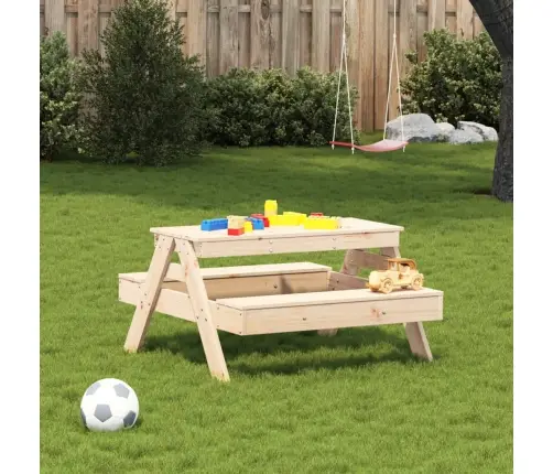Piknika Galds Bērniem, 88X97X52 Cm, Priedes Masīvkoks Vidaxl