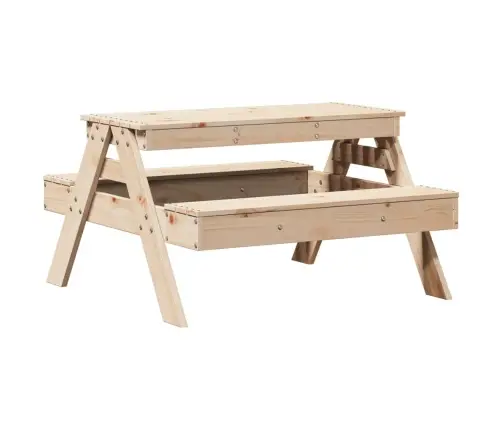 Piknika Galds Bērniem, 88X97X52 Cm, Priedes Masīvkoks Vidaxl