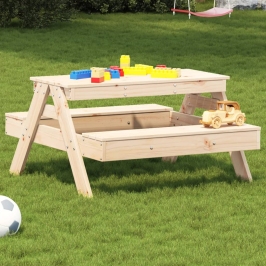 Piknika Galds Bērniem, 88X97X52 Cm, Priedes Masīvkoks Vidaxl