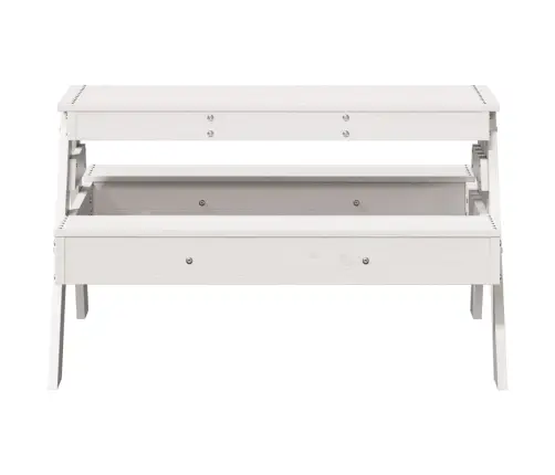 Piknika Galds Bērniem, Balts, 88X97X52 Cm, Priedes Masīvkoks Vidaxl