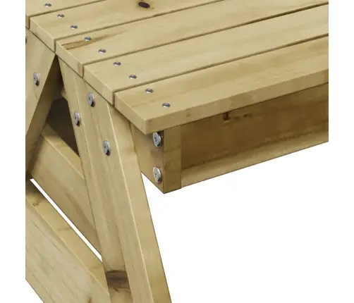 Piknikulaud Lastele, 88 X 122 X 58 cm Immutatud Männipuit