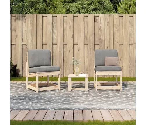 3-Daļīgs Dārza Atpūtas Mēbeļu Komplekts, Priedes Masīvkoks Vidaxl