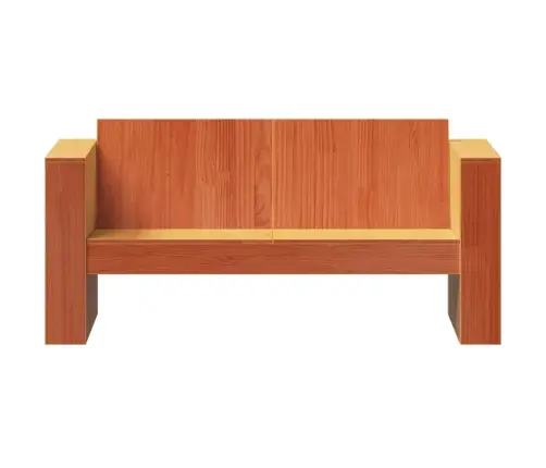 Divvietīgs Dārza Dīvāns, 134X60X62 Cm, Vaska Brūns Priedes Koks Vidaxl