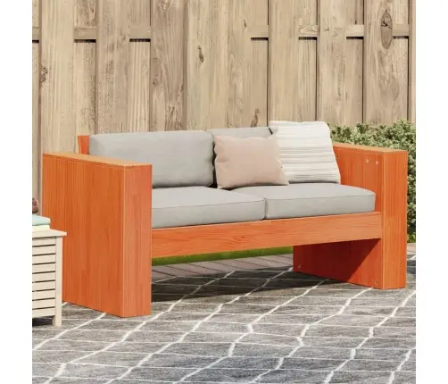 Divvietīgs Dārza Dīvāns, 134X60X62 Cm, Vaska Brūns Priedes Koks Vidaxl