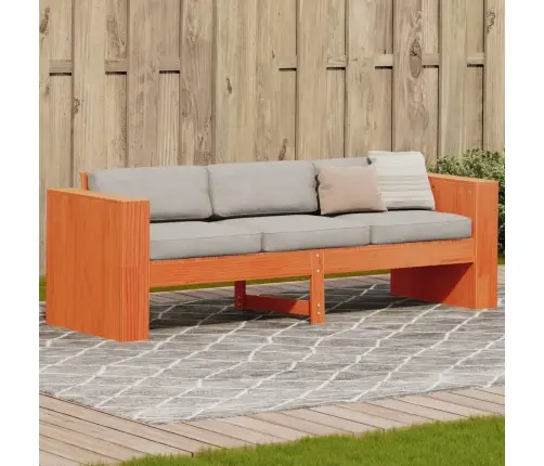 Trīsvietīgs Dārza Dīvāns, 189X60X62 Cm, Brūns Priedes Masīvkoks Vidaxl