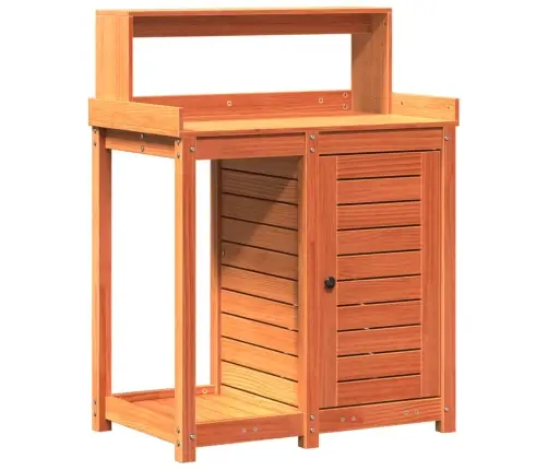 Stādīšanas Galds Ar Plauktiem, 82,5X50X109,5 Cm, Priedes Koks Vidaxl