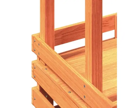 Lauko Baro Stalas Su Stogeliu, Rudas, 112,5X57X195,5cm Mediena