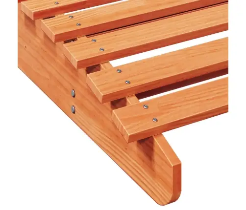 Sauļošanās Zvilnis, Vaska Brūnas, 205X70X31,5 Cm, Priedes Koks Vidaxl