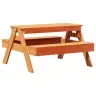Piknika Galds Bērniem, Vaska Brūnas, 88X97X52 Cm, Priedes Koks Vidaxl