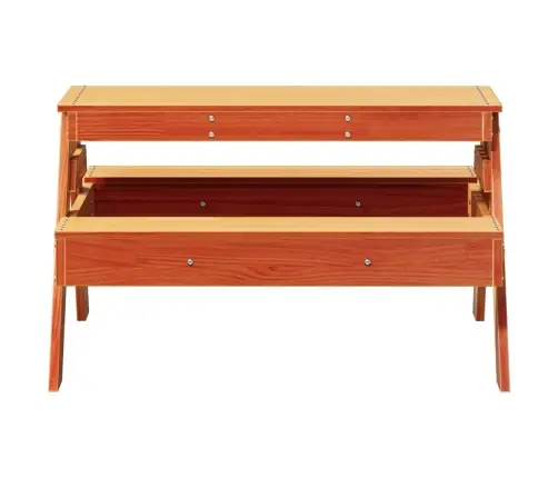 Piknika Galds Bērniem, Vaska Brūnas, 88X97X52 Cm, Priedes Koks Vidaxl