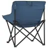 Kempinga Krēsli Ar Kabatu, 2 Gab., Saliekami, Zili Vidaxl