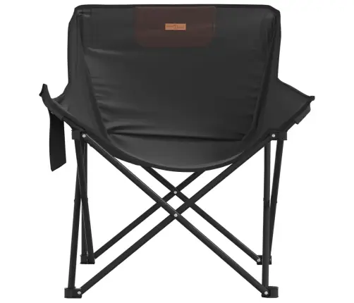 Kempinga Krēsli Ar Kabatu, 2 Gab., Saliekami, Melns Vidaxl