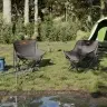 Kempinga Krēsli Ar Kabatu, 2 Gab., Saliekami, Pelēks Vidaxl