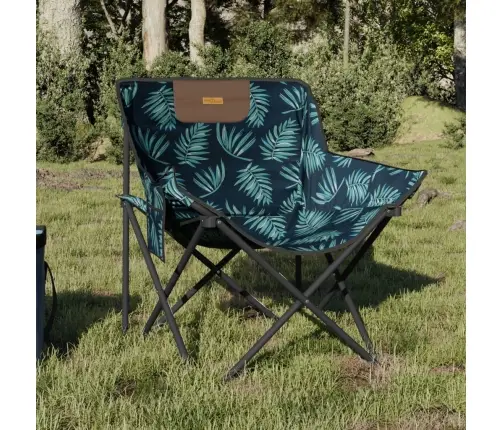 Kempinga Krēsli Ar Kabatu, 2 Gab., Saliekami, Lapu Apdruku Vidaxl