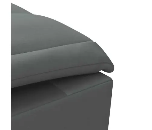 Masažinis Poilsio Gultas Su Ilga Pagalve, Pilkas, Audinys