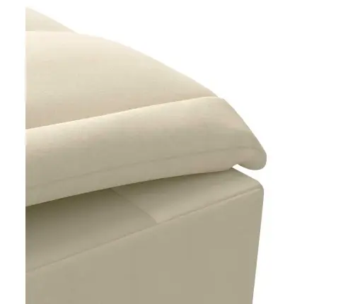 Zvilnis Ar Cilindra Formas Spilvenu, Krēmkrāsas, Audums Vidaxl