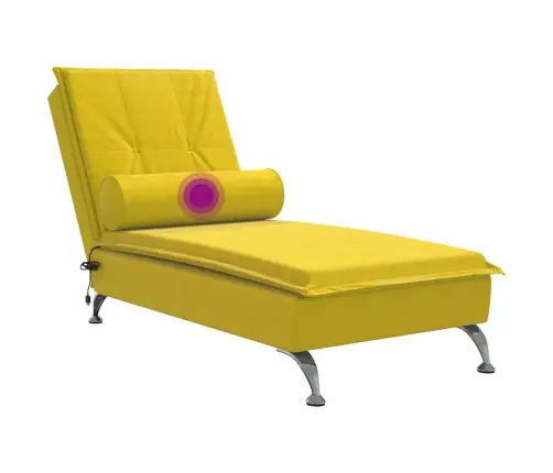 Massaažikanapee Polstriga, Kollane, Samet