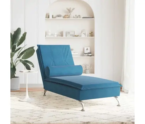 Massaažikanapee Polstriga, Sinine, Samet