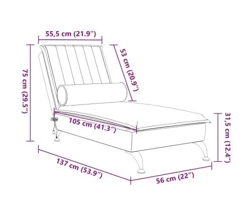 Massaažikanapee Polstriga, Helehall, Samet
