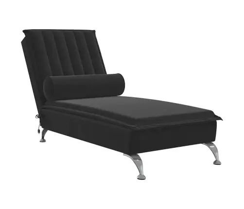 Massaažikanapee Polstriga, Must, Samet