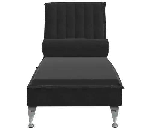 Massaažikanapee Polstriga, Must, Samet