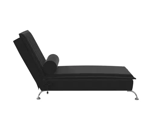 Massaažikanapee Polstriga, Must, Samet