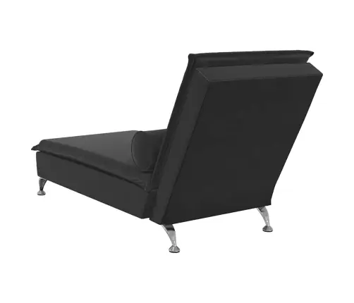 Massaažikanapee Polstriga, Must, Samet