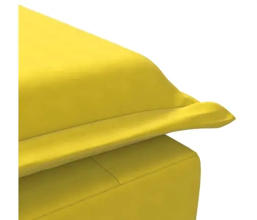 Zvilnis Ar Cilindra Formas Spilvenu, Dzeltens, Samts Vidaxl