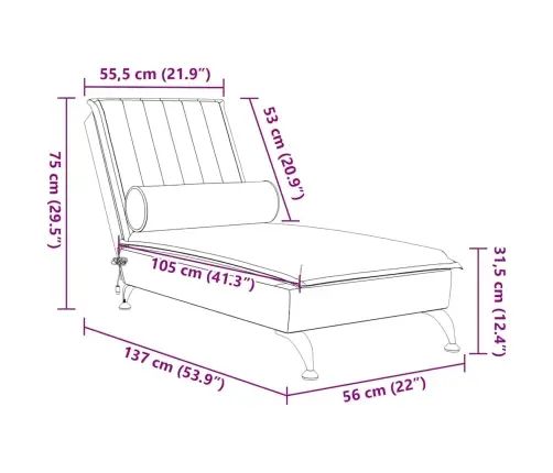Zvilnis Ar Cilindra Formas Spilvenu, Dzeltens, Samts Vidaxl